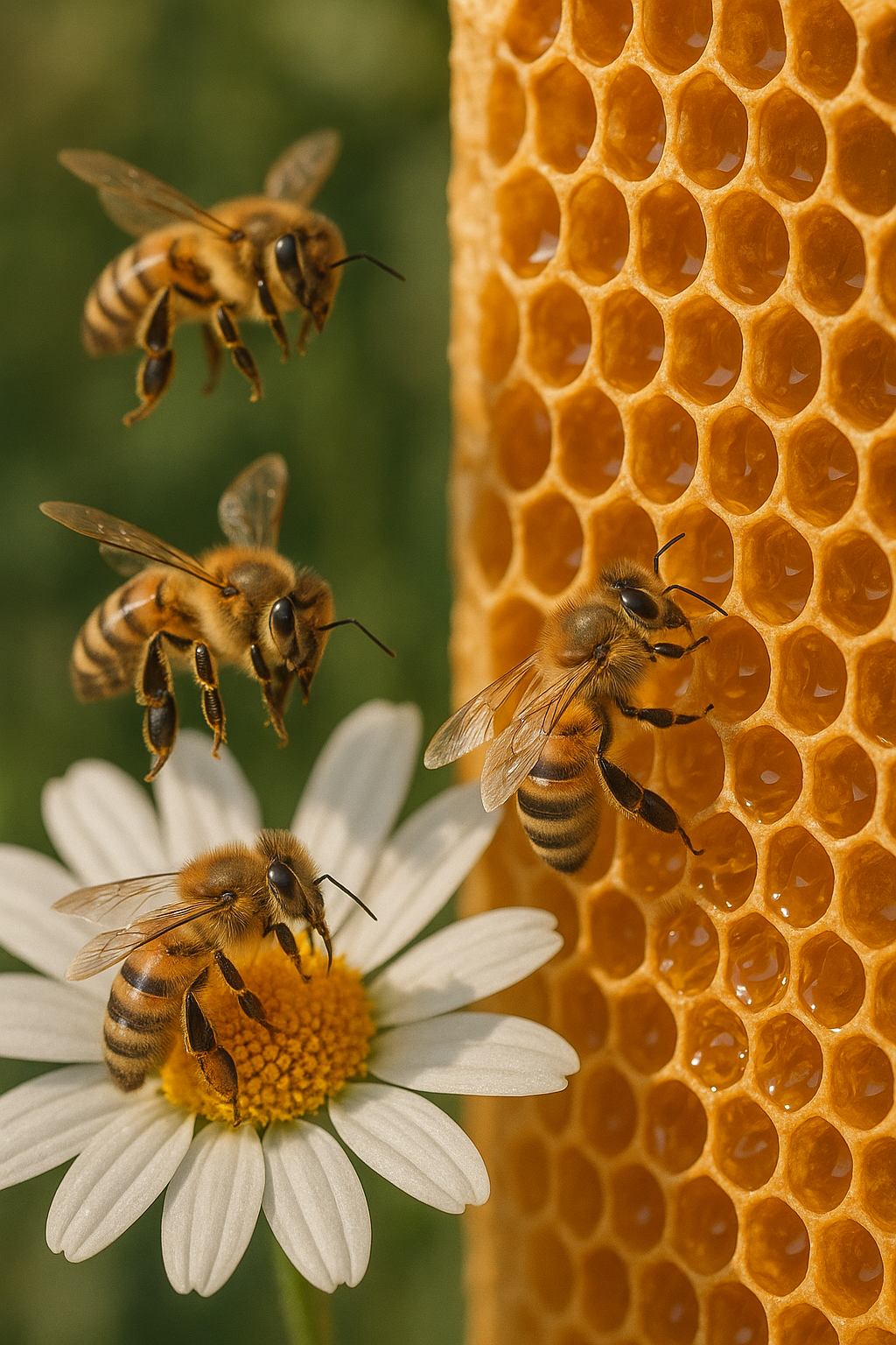 Honeybee collecting and transforming resources