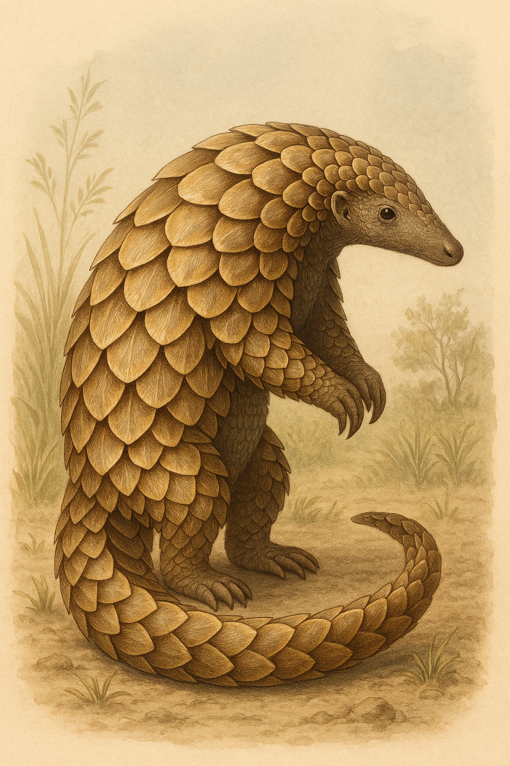 Pangolin representing the balanced accounting equation