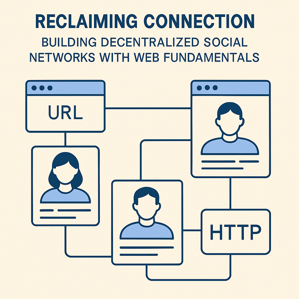 Visual representation of decentralized social web connections between individuals