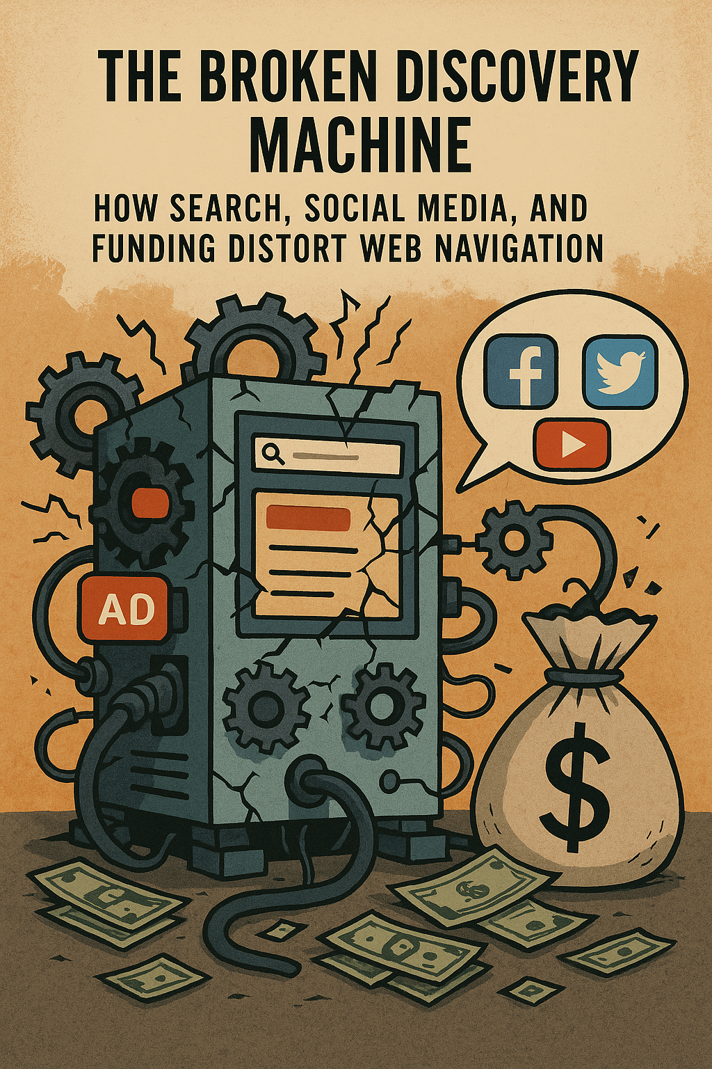 Evolution of search results from clean, transparent results to cluttered, ad-dominated interfaces